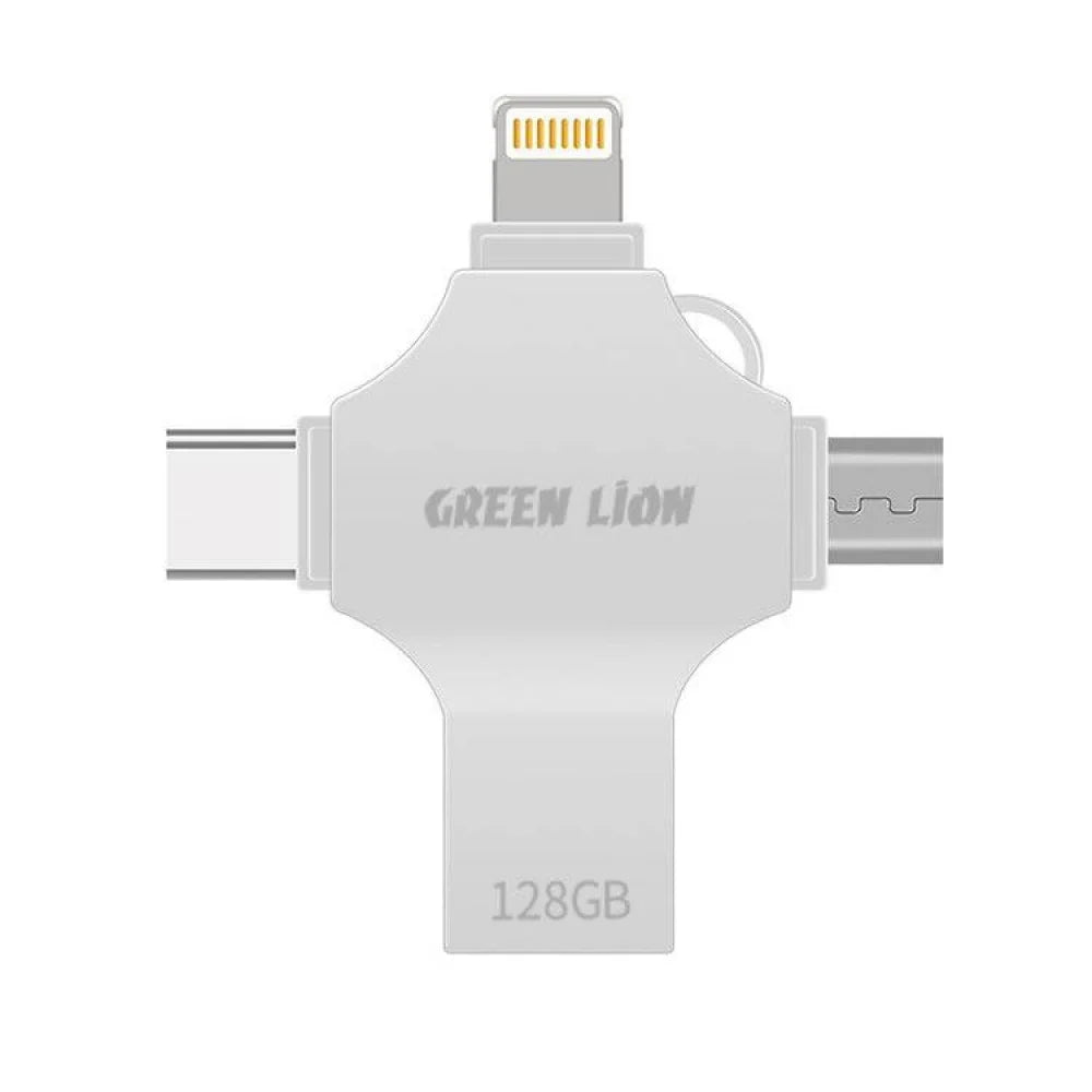 جرين ليون: فلاش USB متعدد الوظائف 4 في 1 سعة 128 جيجابايت