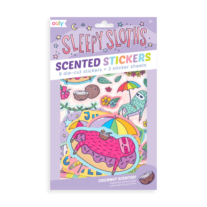 Ooly Scented Scratch Stickers: Sleepy Sloths 2 Sticker Sheet