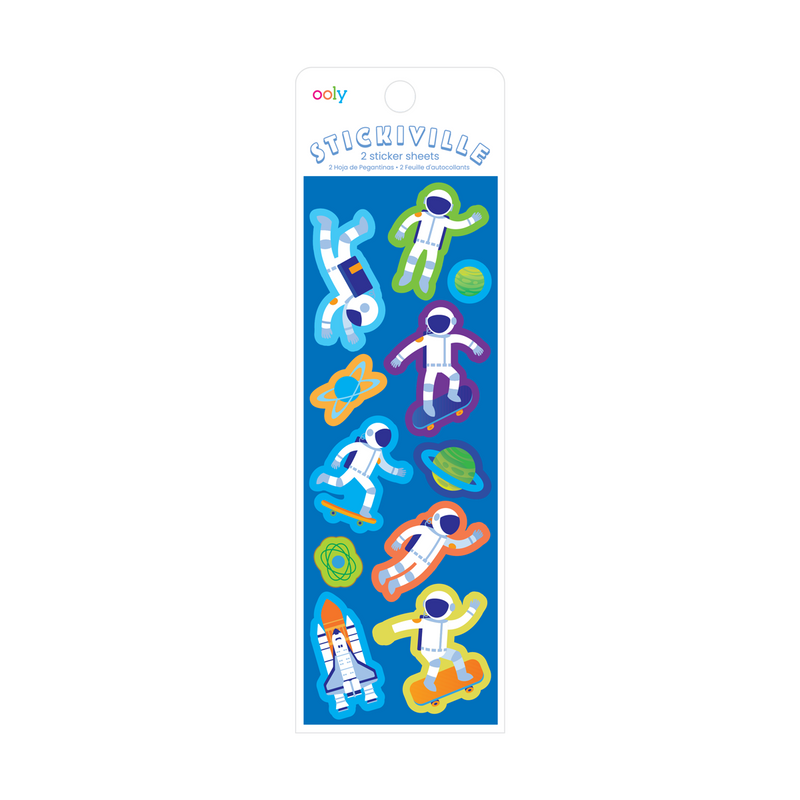 Ooly Stickiville Stickers: Astronauts Skinny 2 Sheets