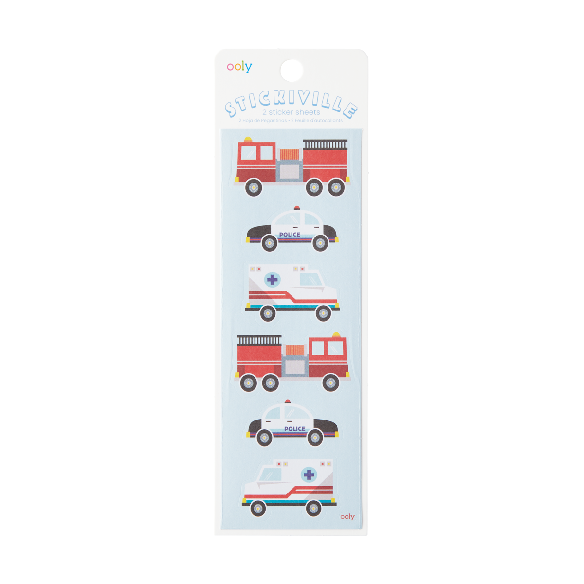 Ooly Stickiville Stickers: Helping Vehicles Skinny 2 Sheets