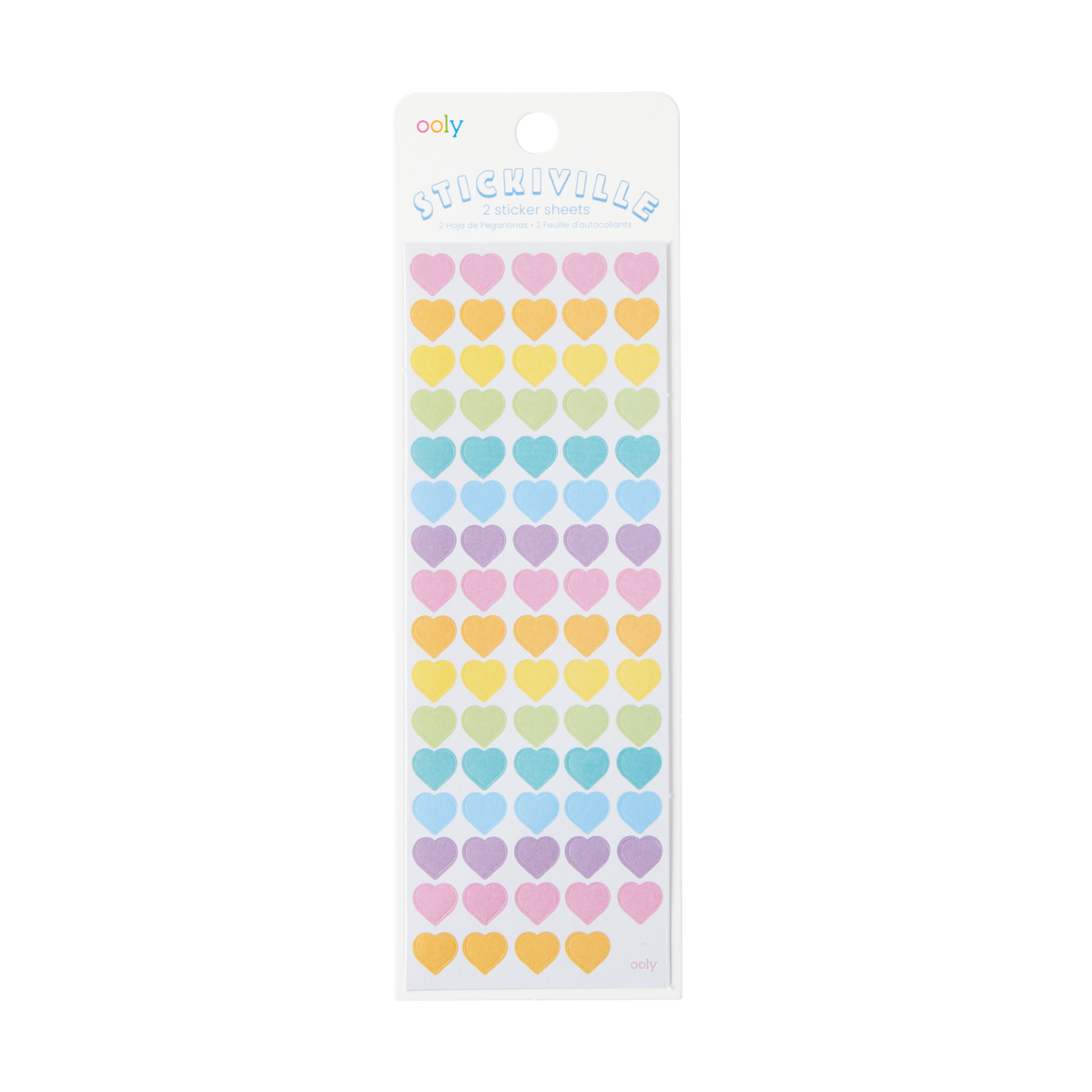 Ooly Stickiville Stickers: Mini Hearts Skinny 2 Sheets