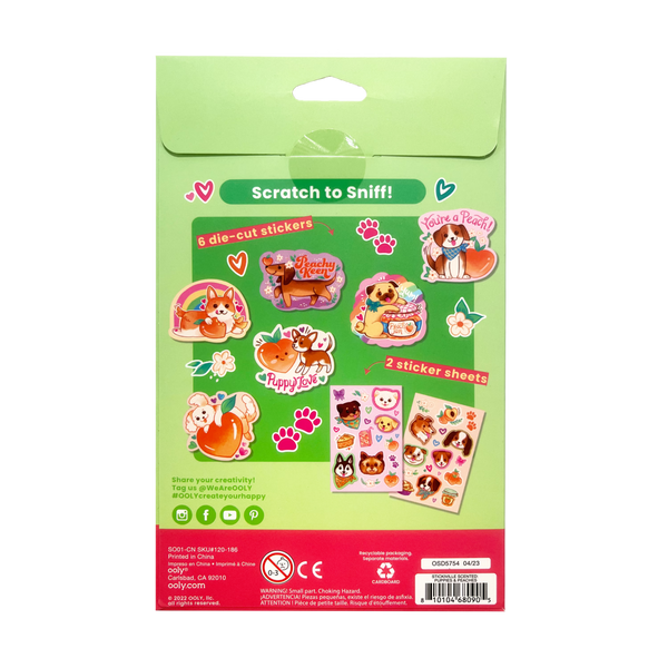 Ooly Stickiville Stickers: Puppies & Peaches Scented 2 Sheet