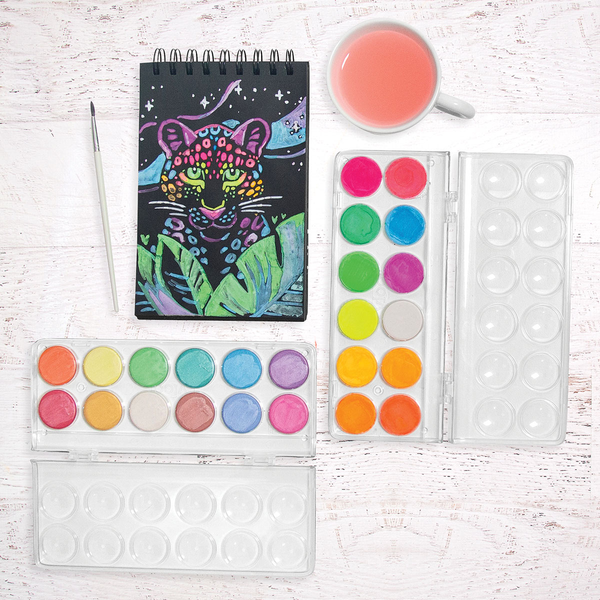 Ooly Chroma Blends Neon Watercolor Paint 13 Pc Set
