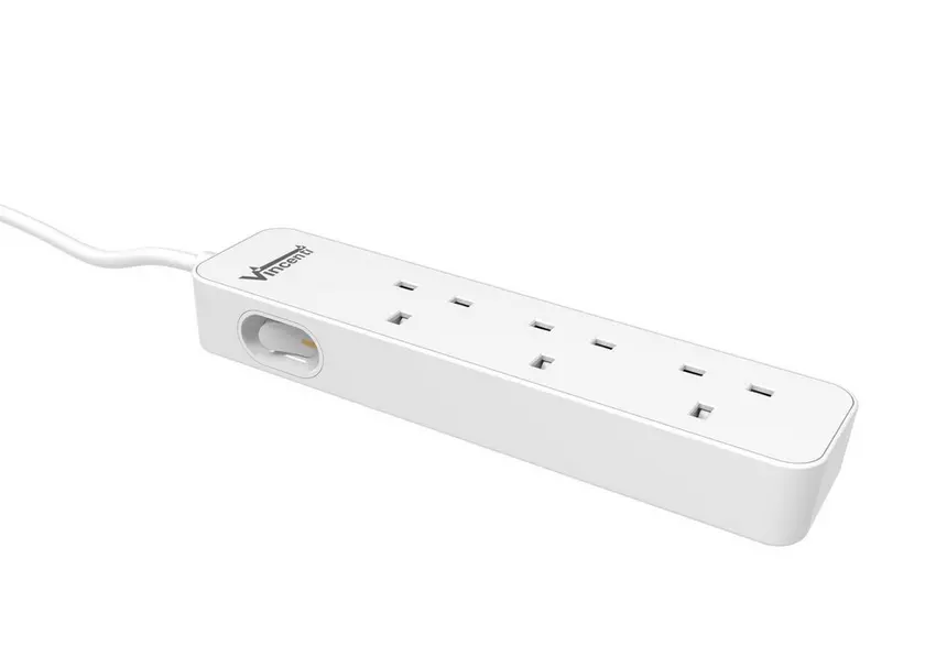 3UK PLUG OUTLETS NO SWITCH 1.5M WHITE FULL COPPER VPCNWH-35