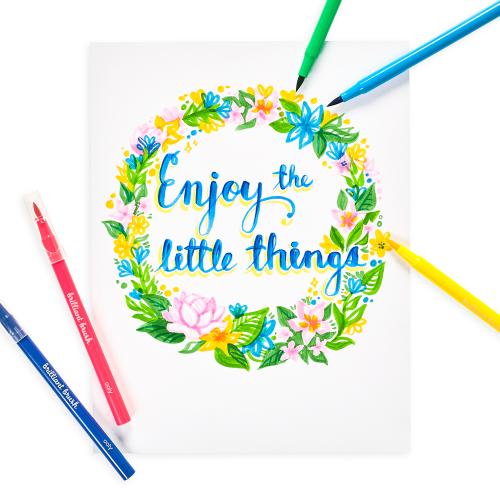 Ooly Brilliant Brush Markers Set Of 12