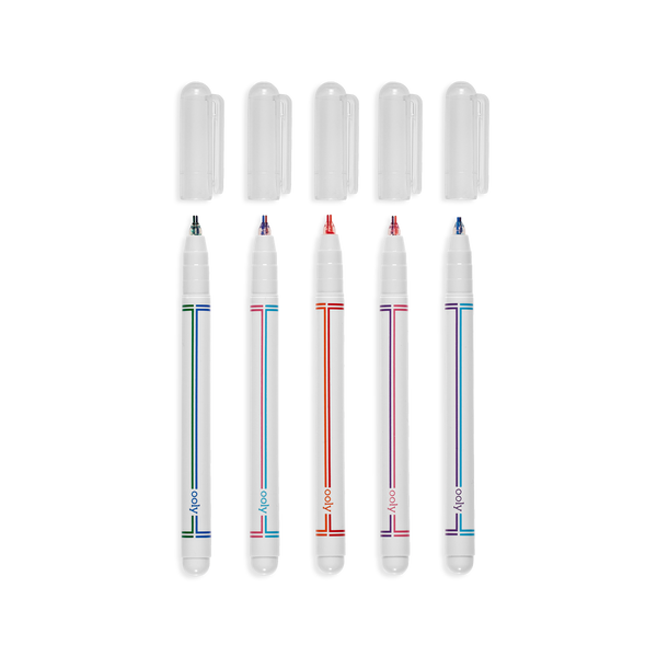 Ooly Seeing Double Fine Felt Double Tip Markers Set Of 5