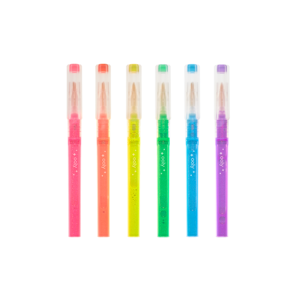 Ooly Oh My Glitter Liquid Neon Glitter Highlighters Set Of 6