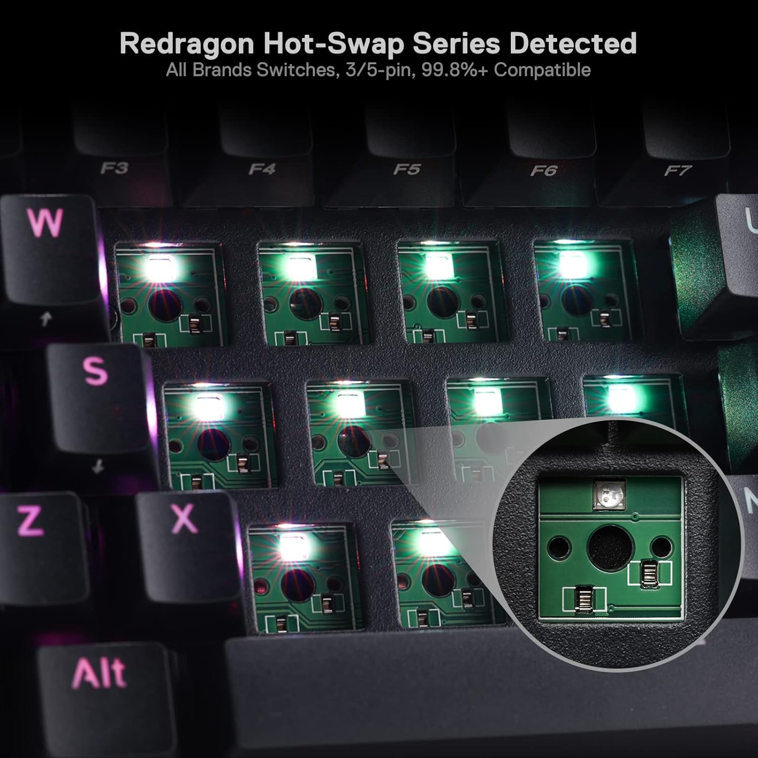 Redragon K530 PRO Draconic 60% Compact RGB Wireless Keyboard