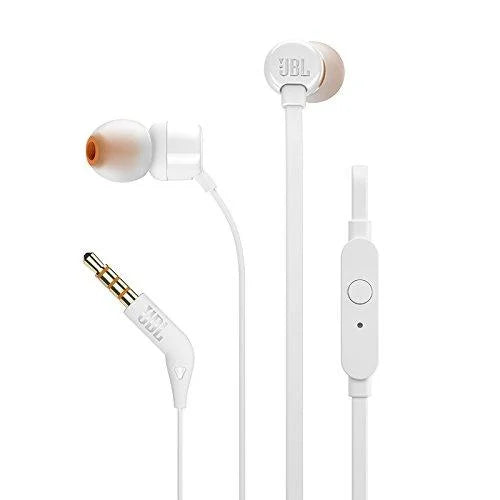 JBL In-Ear Headphones, White - T110