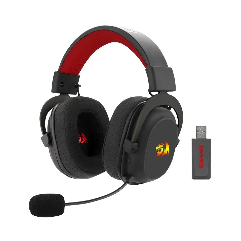 Redragon H510 PRO Zeus-X RGB Wireless Gaming Headset - 7.1 Surround Sound - 53MM Audio Drivers in Memory Foam Ear Pads w/Durable Fabric Cover- Multi Platforms Headphone - USB Powered for PC/PS4/NS