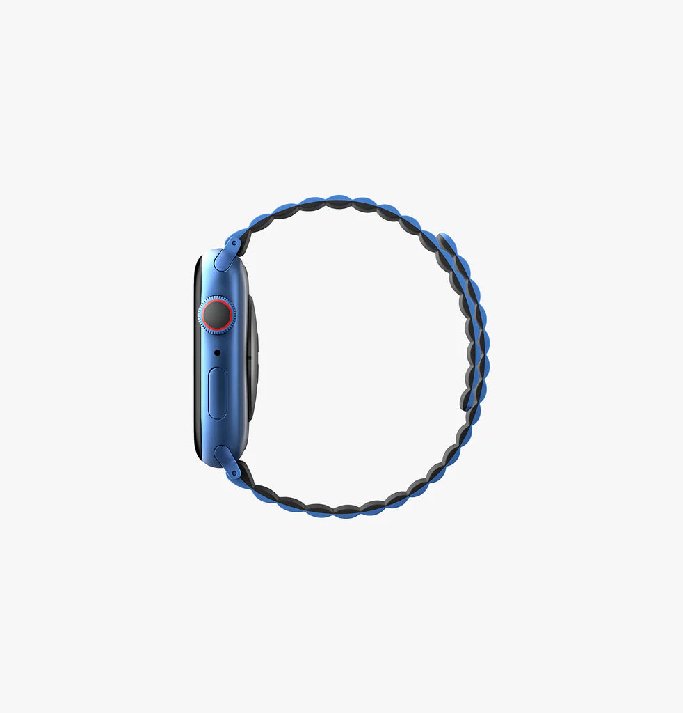 UNIQ REVIX REVERSIBLE MAGNETIC APPLE WATCH STRAP 41/40/38MM - CASPIAN BLUE/BLACK