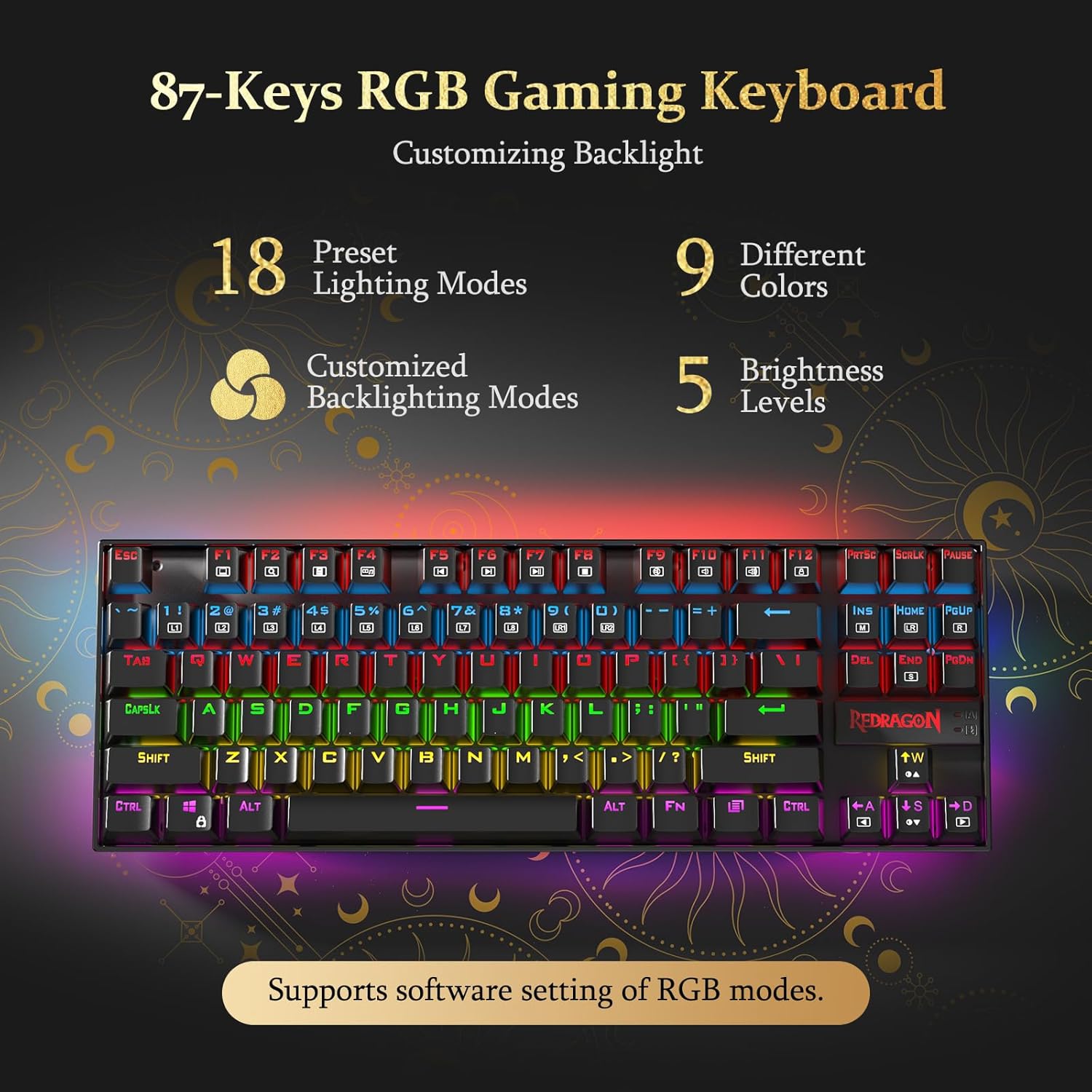 Redragon Kumara Mechanical Gaming Keyboard Red switch English Only