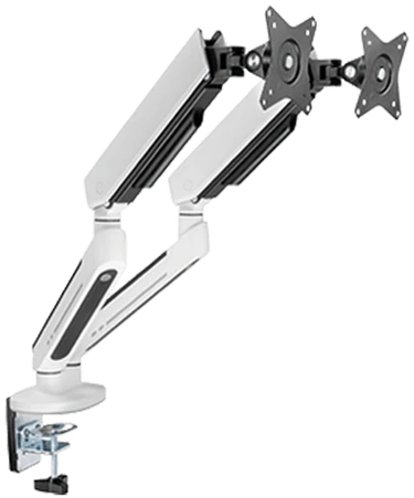 Twisted Minds Dual Premium Gaming Monitor Arm With RGB Lighting - White