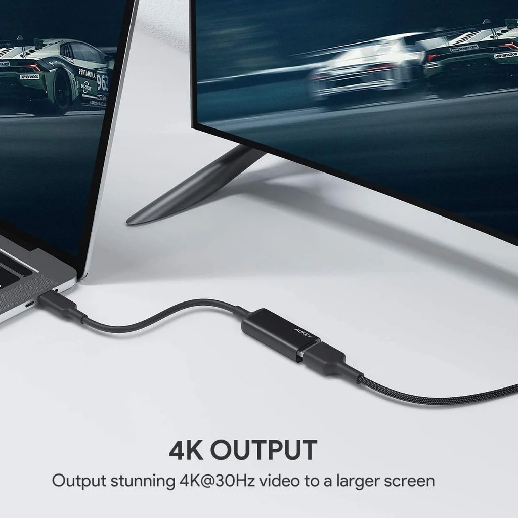 AUKEY Unity Adapt HDMI USB-C To HDMI Adapter Black