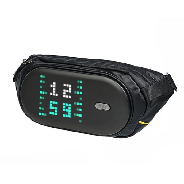 حقيبة Divoom Pixoo Sling Bag-C مع شاشة متحركة قابلة للتخصيص وإدارة عبر التطبيق - أسود