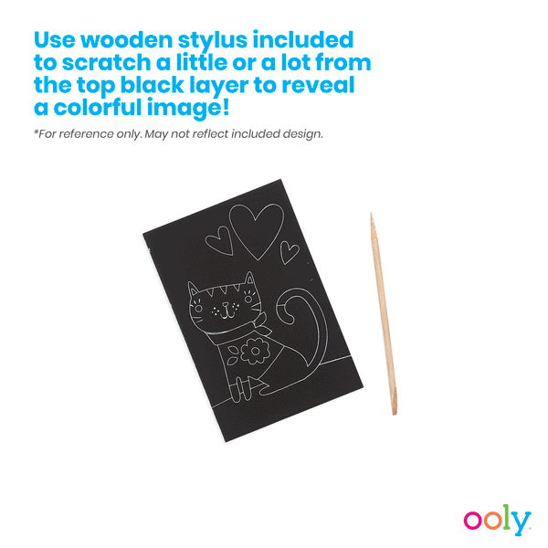 Ooly Mini Scratch & Scribble Art Kit: Funtastic Friends 7 Pc