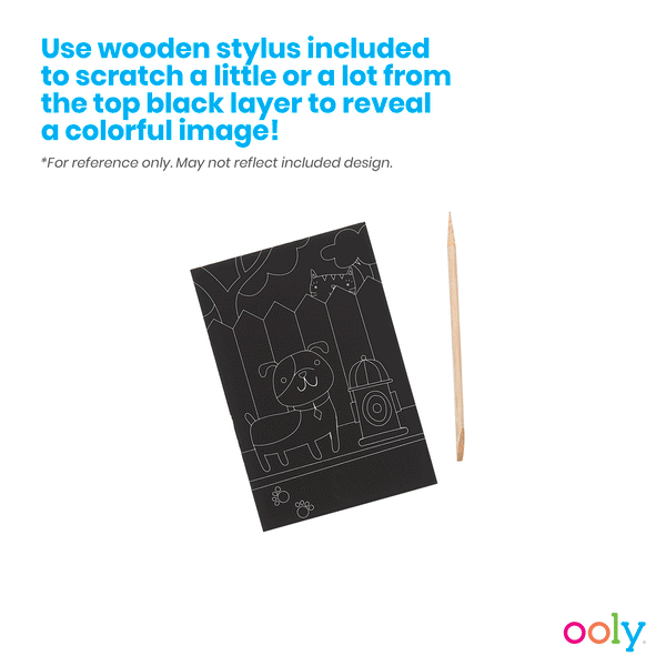 Ooly Mini Scratch & Scribble Art Kit: Friendly Fish 7 Pc Set