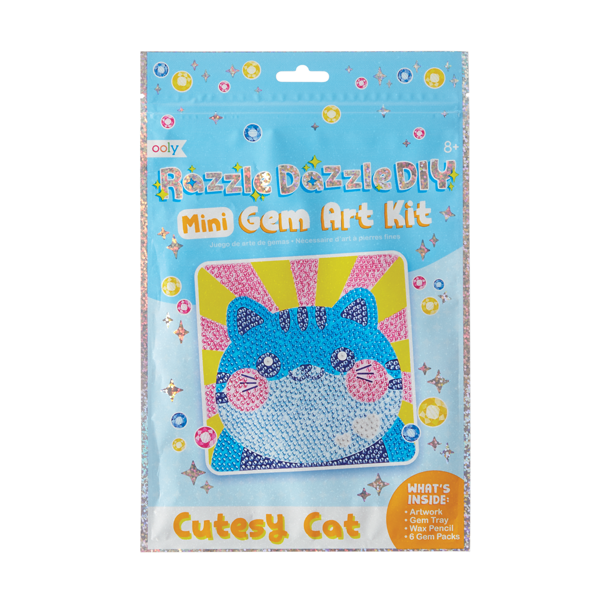 Ooly Razzle Dazzle D.I.Y. Mini Gem Art Kit Cutesy Cat