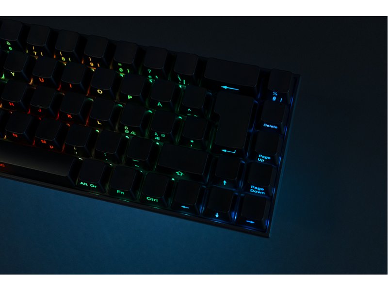 DELTACO GAMING DK440R Wireless 65% keyboard, front symbols, UK layout