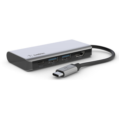 BELKIN HUB - 4IN1 - C TO (1 C 2 USBA 1 HDMI) - SPACE GREY