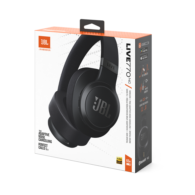 JBL LIVE 770NC Wireless Over-Ear Headphones Black