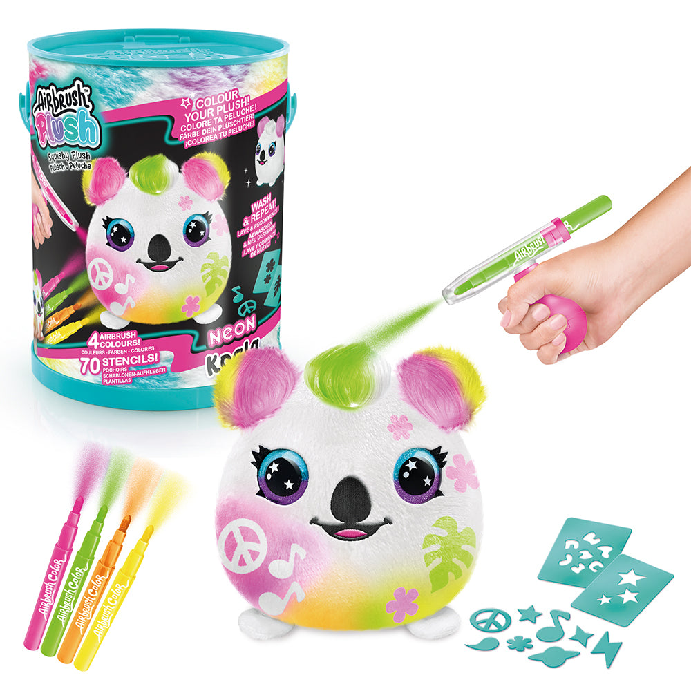 Canal Toys - Airbrush Plush - Neon Squish Pals Paint Can