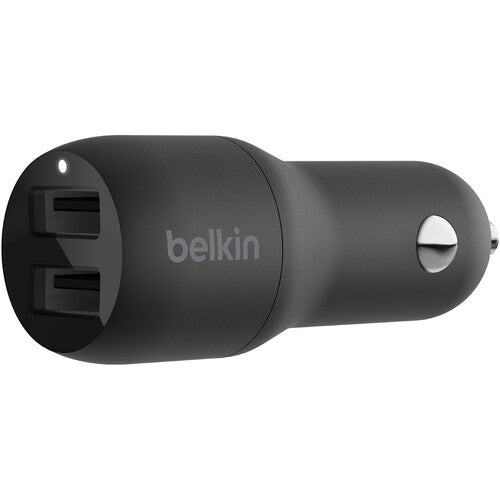 بيلكين - شاحن سيارة - 24W - 2 USB-A - أسود