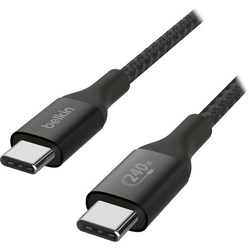 BELKIN - CABLE - C TO C - BRAIDED - 240W - 2M - BLACK