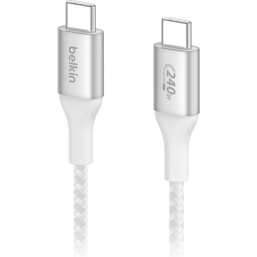 بيلكين - كابل - C إلى C - مضفر - 240W - 2م - أبيض