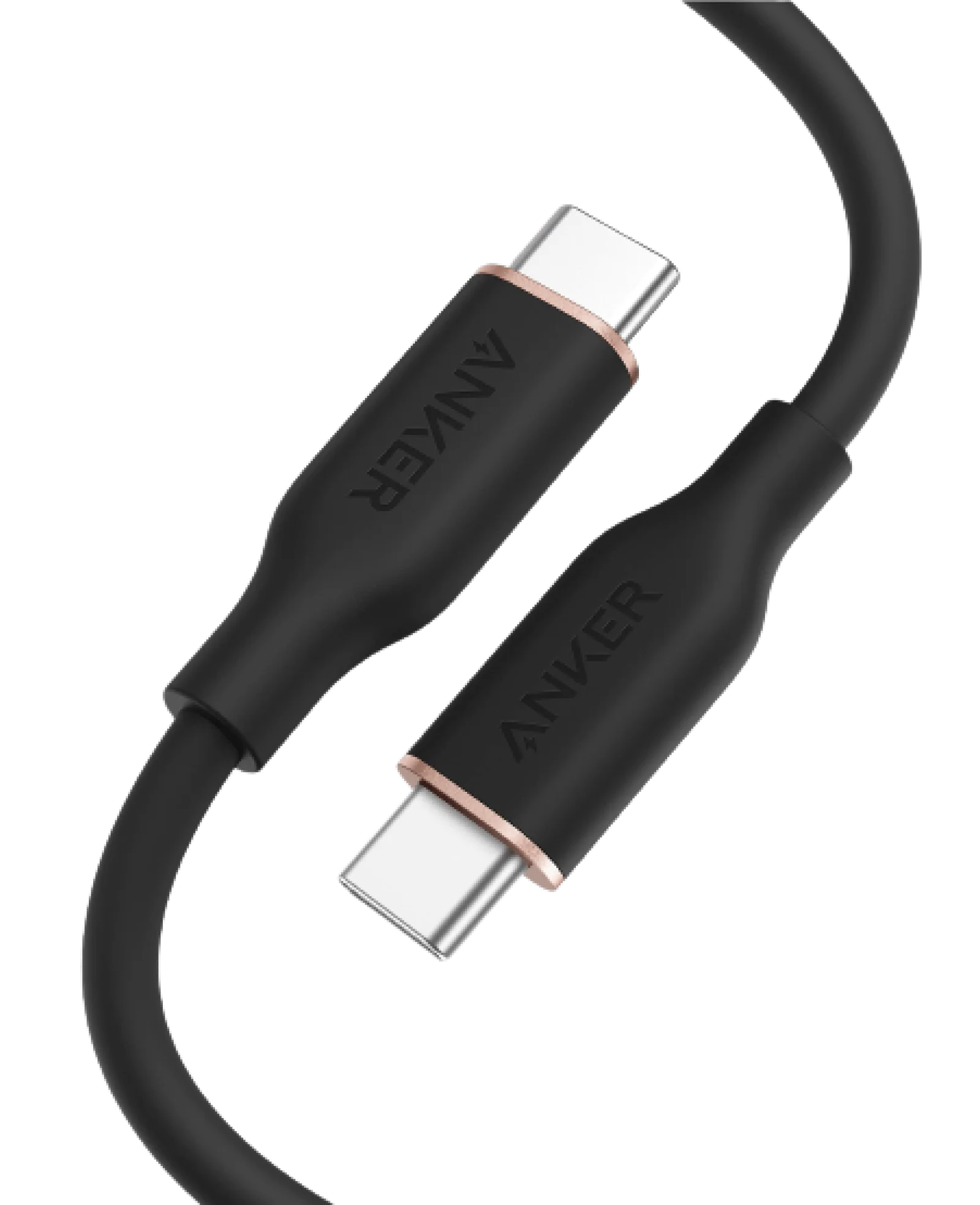 أنكر كابل باورلاين III فلو - USB-C إلى USB-C - 3 قدم - أسود