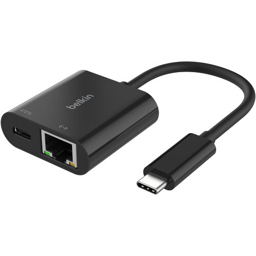 بيلكين - محول حتى 100W PD USB-C إلى إيثرنت جيجابيت - أسود