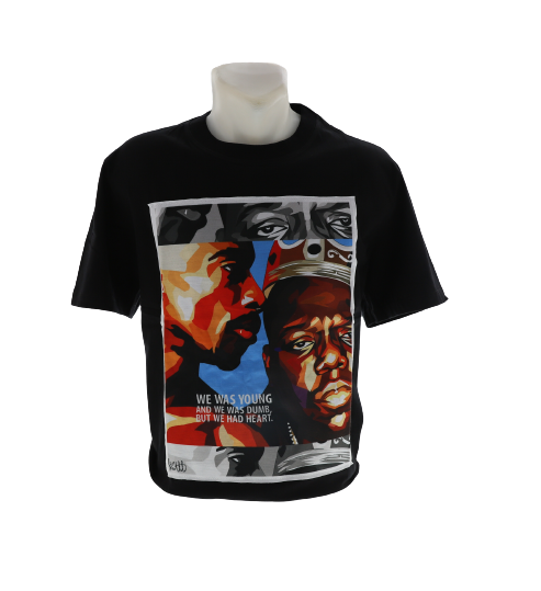 Famous Pop Art Tupac & Biggie Black Xl