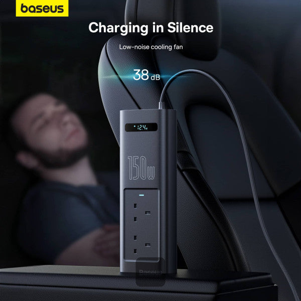 محول باسياس باور إنفرتر 150W (220V المملكة المتحدة) باللون الأسود
