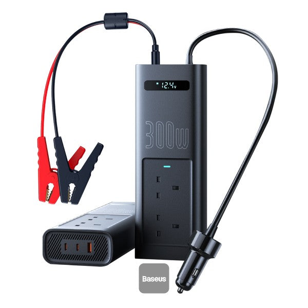 محول باسياس باور إنفرتر 300W (220V المملكة المتحدة) باللون الأسود