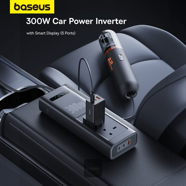 محول باسياس باور إنفرتر 300W (220V المملكة المتحدة) باللون الأسود
