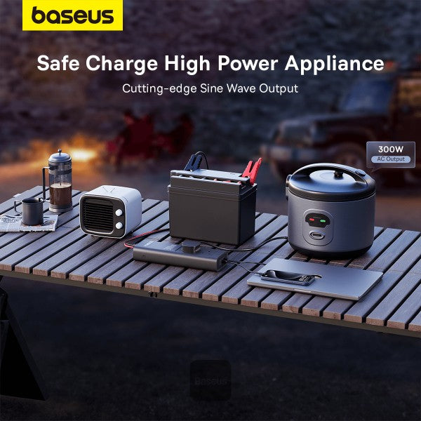 محول باسياس باور إنفرتر 300W (220V المملكة المتحدة) باللون الأسود