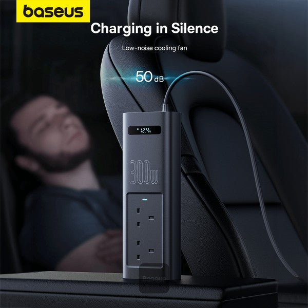 محول باسياس باور إنفرتر 300W (220V المملكة المتحدة) باللون الأسود