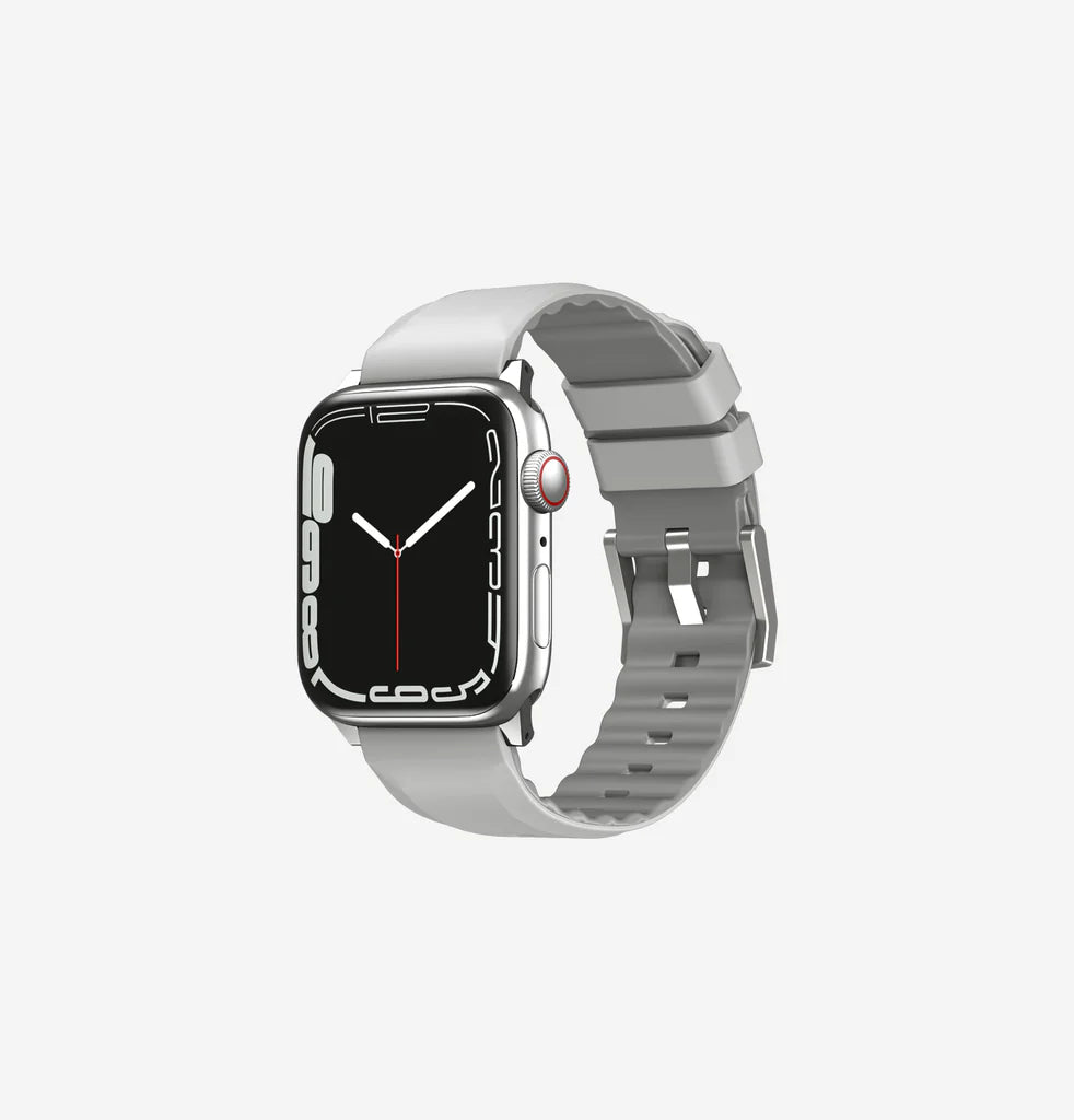 UNIQ LINUS AIROSOFT SILICONE APPLE WATCH STRAP 41/40/38MM - CHALK GREY