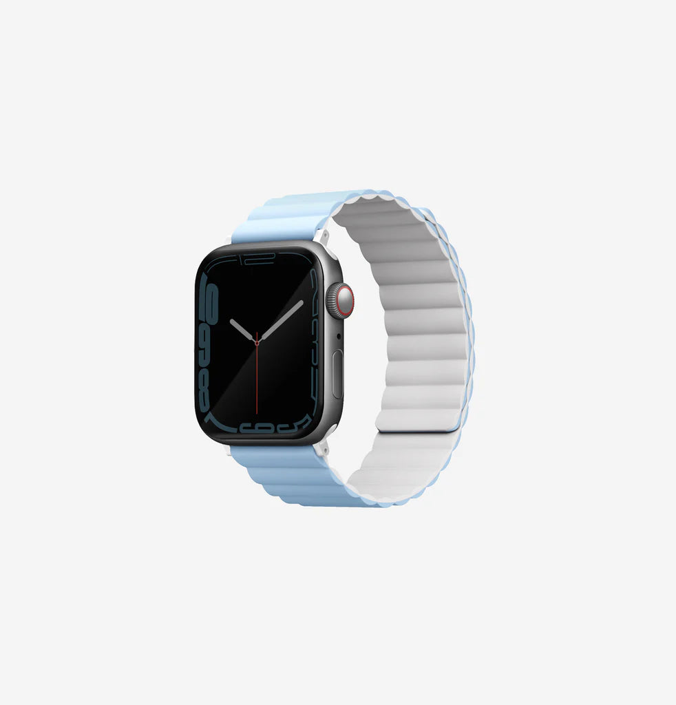 UNIQ REVIX REVERSIBLE MAGNETIC APPLE WATCH STRAP 41/40/38MM - ARCTIC WHITE/BLUE
