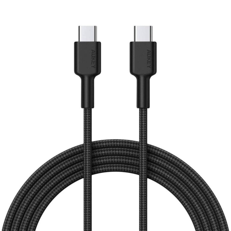 AUKEY PD Nylon Braided USB-C To USB-C Cable 0.9M Black