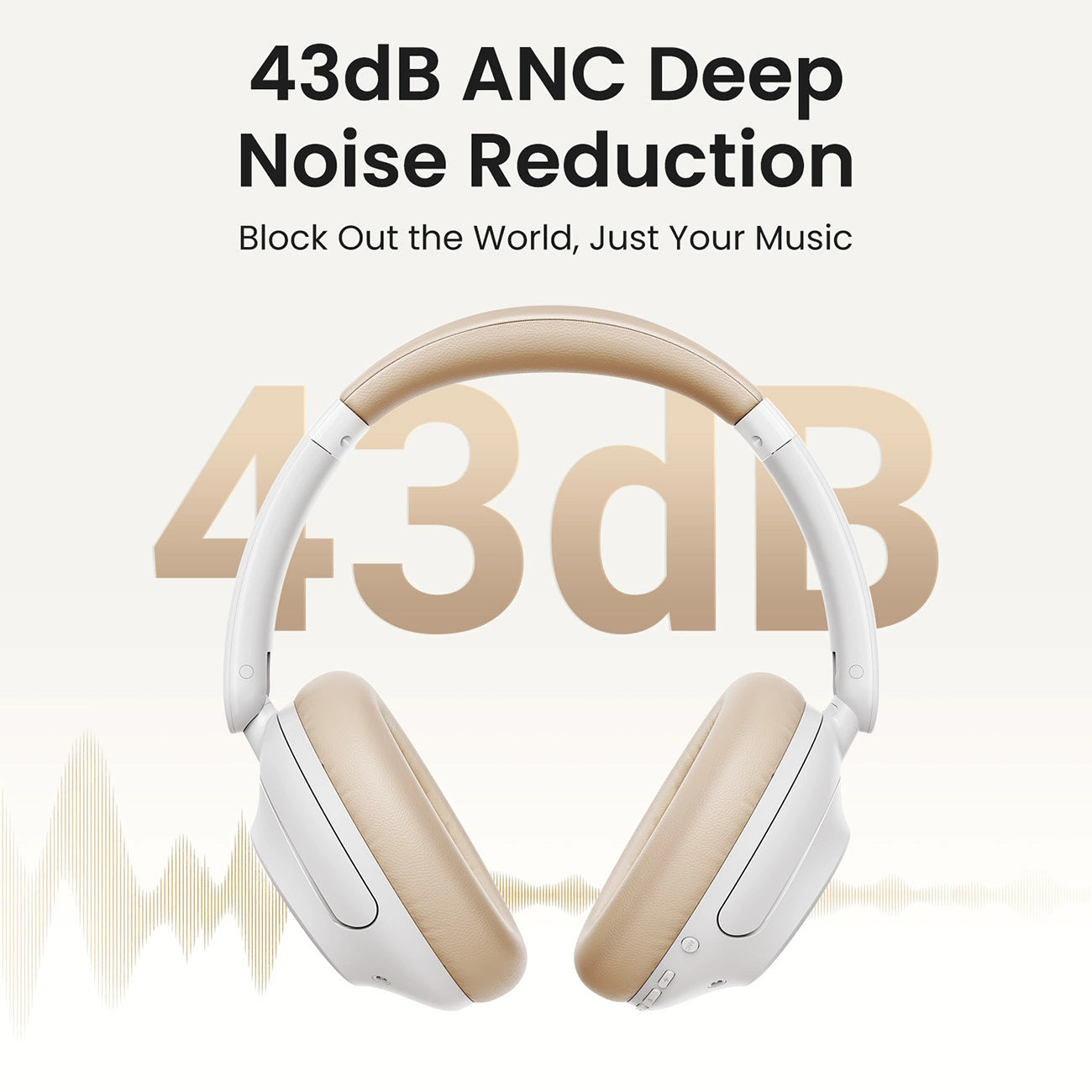 UGREEN HiTune Max5 Hybrid Active N.C Headphones WHT