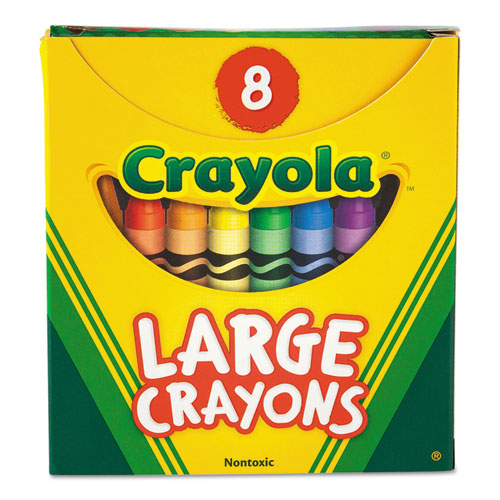 Crayola Large Crayons, Tuck Box, 8 Colors