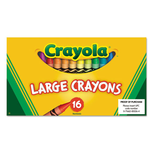 Crayola - Set of 16 Large Crayons - Lift Lid Box