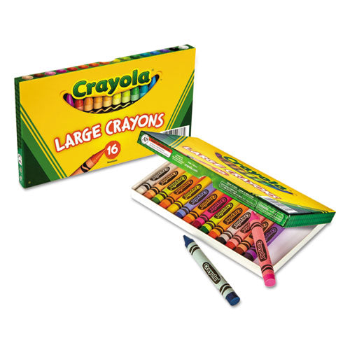 Crayola - Set of 16 Large Crayons - Lift Lid Box