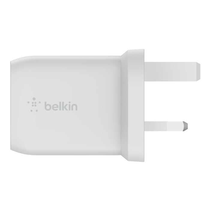 بيلكين - شاحن لاسلكي 65W مع منفذي USB-C GAN مع PPS - أبيض