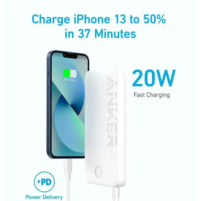 أنكر 335 باور بانك 20W PD أبيض