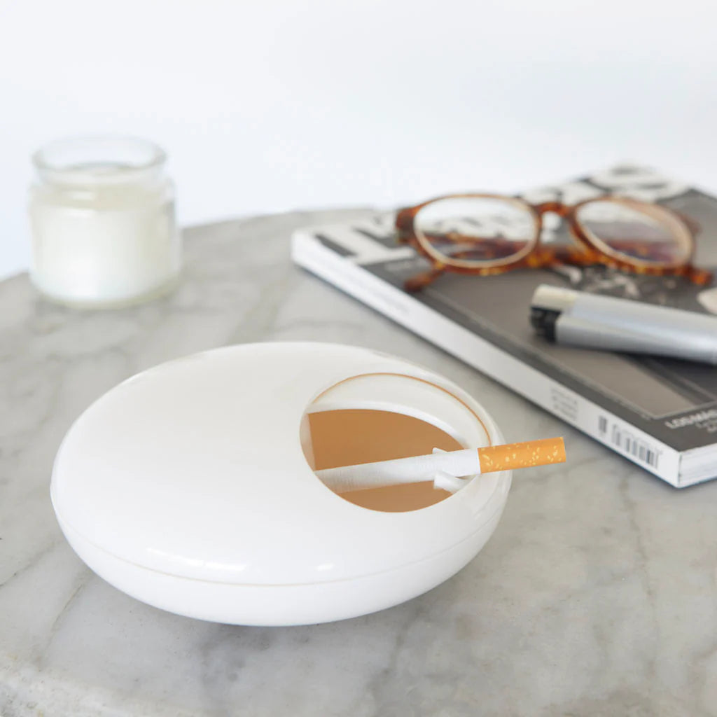 Balvi Ashtray Pebble White Melamine