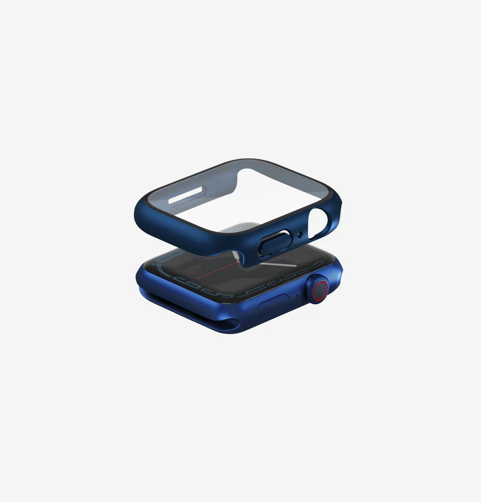 UNIQ LEGION WATCH CASE WITH 9H TEMPERED GLASS SCREEN PROTECTION 45MM - COBALT BLUE