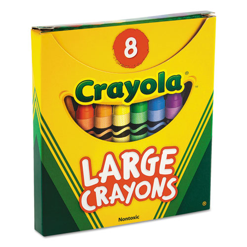 Crayola Large Crayons, Tuck Box, 8 Colors