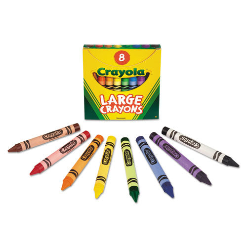 Crayola Large Crayons, Tuck Box, 8 Colors